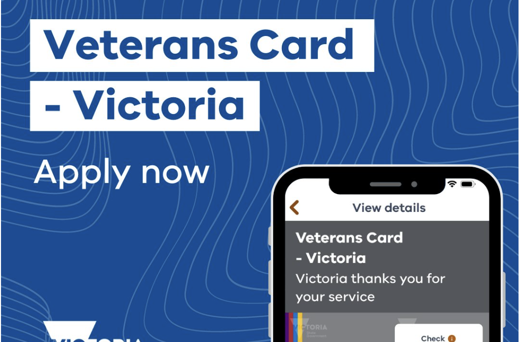 Reminder for Victorian Members — Access Your Veterans Card Benefits